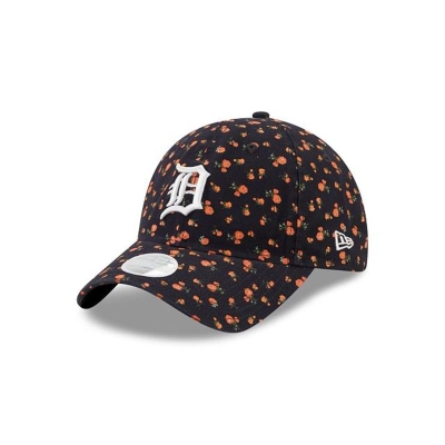 Blue Detroit Tigers Hat - New Era MLB Floral 9TWENTY Adjustable Caps USA9281456